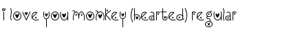 Download I Love You Monkey (Hearted) Font