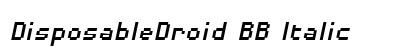 DisposableDroid BB Italic preview