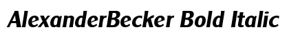 AlexanderBecker Bold Italic preview