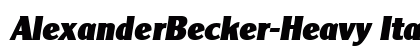 AlexanderBecker-Heavy Italic preview