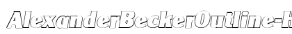 AlexanderBeckerOutline-Heavy Italic preview