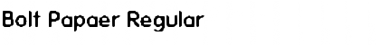 Bolt Papaer Regular Font