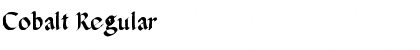 Cobalt Regular Font Cobalt Regular Font