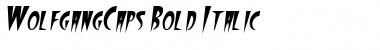 WolfgangCaps Bold Italic Font