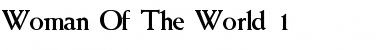 Download Woman Of The World 1 Font