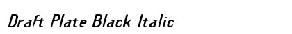 Draft Plate Black Italic Preview