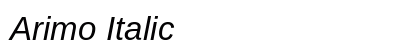 Arimo Italic Preview