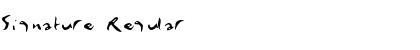 Signature Regular Font Signature Regular Font
