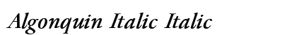Algonquin Italic Italic preview