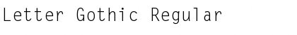 Letter Gothic Font