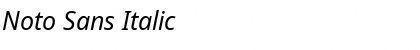 Noto Sans Italic Font Noto Sans Italic Font