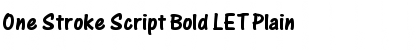 One Stroke Script Bold LET Plain Font