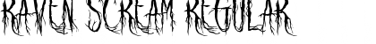 Raven Scream Regular Font