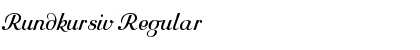 Rundkursiv Regular Font