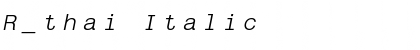 R_thai Italic Font