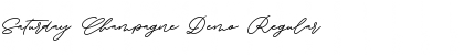 Download Saturday Champagne Demo Font Download Saturday Champagne Demo Font