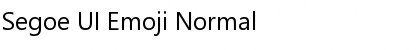 Segoe UI Emoji Normal Font