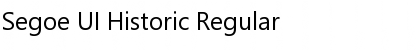 Segoe UI Historic Regular Font