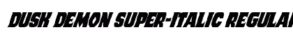 Dusk Demon Super-Italic Regular
