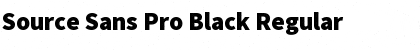 Source Sans Pro Black Regular Font