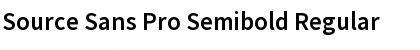 Source Sans Pro Semibold Regular Font