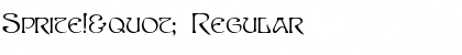 Sprite!" Regular Font