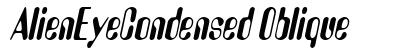 AlienEyeCondensed Oblique preview