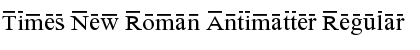 Download Times New Roman Antimatter Font