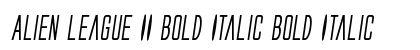 Alien League II Bold Italic Bold Italic