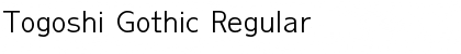 Togoshi Gothic Regular Font