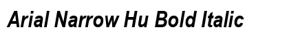 Arial Narrow Hu Bold Italic Font Arial Narrow Hu Bold Italic Font Preview