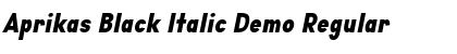 Aprikas Black Italic Demo Regular Font