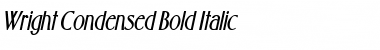 Wright-Condensed Bold Italic Font