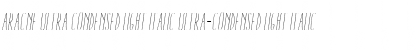 Aracne Ultra Condensed Light Italic Ultra-condensed Light Italic Font