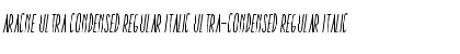 Aracne Ultra Condensed Regular Italic Ultra-condensed Regular Italic Font