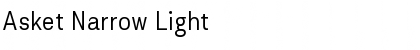 Asket Narrow Light Font