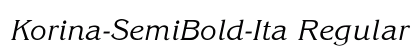 Korina-SemiBold-Ita Regular preview