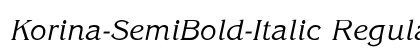Korina-SemiBold-Italic Regular preview