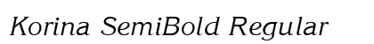 Korina SemiBold Regular preview