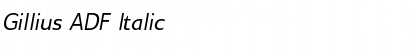 Gillius ADF Italic Font Gillius ADF Italic Font