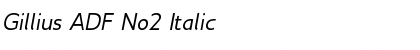 Gillius ADF No2 Italic Font Gillius ADF No2 Italic Font