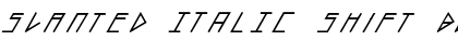 Download slanted ITALIC shift Font
