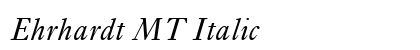 Ehrhardt MT Italic Preview