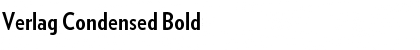 Verlag Condensed Bold Font Verlag Condensed Bold Font