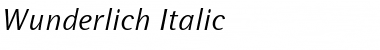 Wunderlich Italic Font