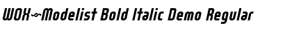 WOX~Modelist Bold Italic Demo Regular Font