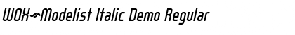 WOX~Modelist Italic Demo Font
