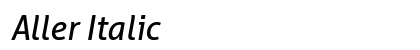 Aller Italic