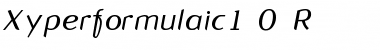 Xyperformulaic1.0 R Regular Font