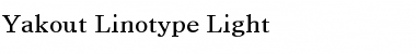 Yakout Linotype Light Font